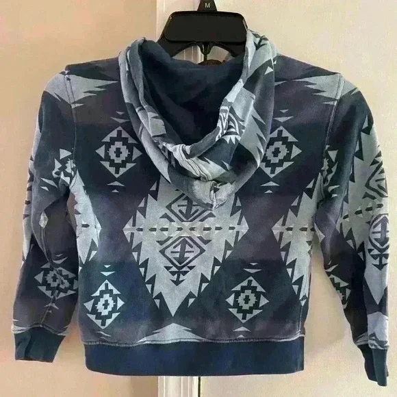 Polo Ralph Lauren Zip Up Hoodie Tribal Aztec Print Size‎ 7 - Picture 5 of 7